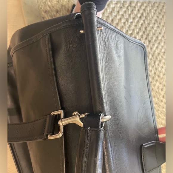 Coach Beekman Barclay Black Leather Messanger Briefcase Bag - Picture 3 of 16